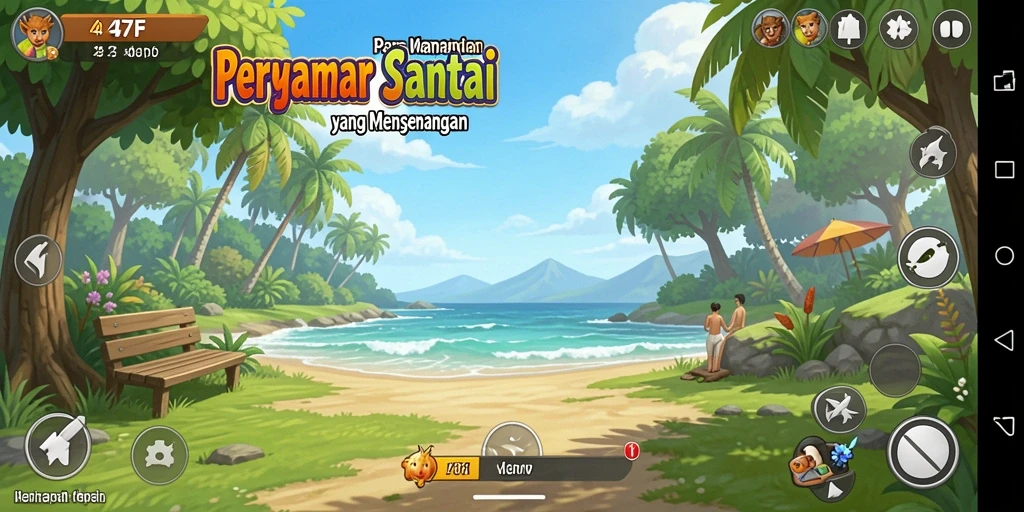 Screenshot gameplay 47F menampilkan keseruan permainan santai.