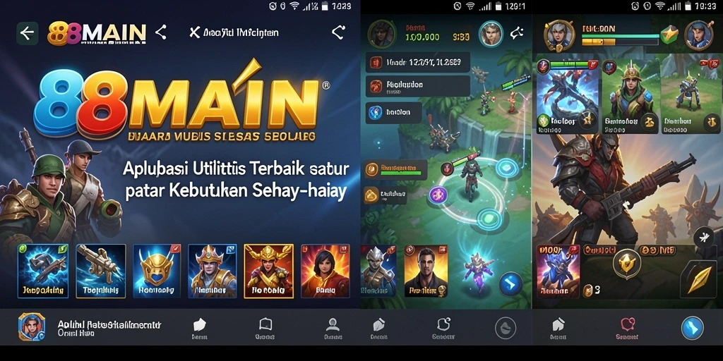 Tampilan antarmuka aplikasi 88MAIN yang sederhana dan intuitif.