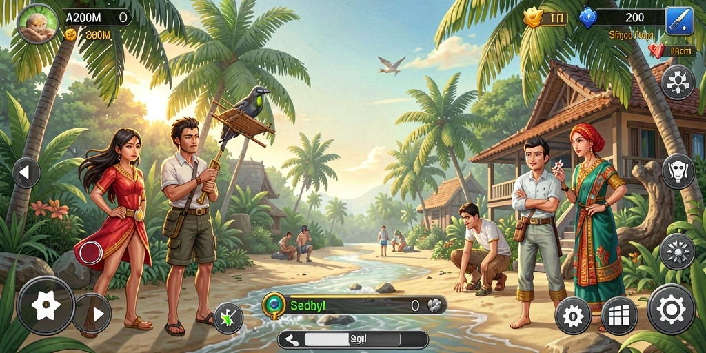 Screenshot menunjukkan aksi seru dalam gameplay A200M yang menarik.