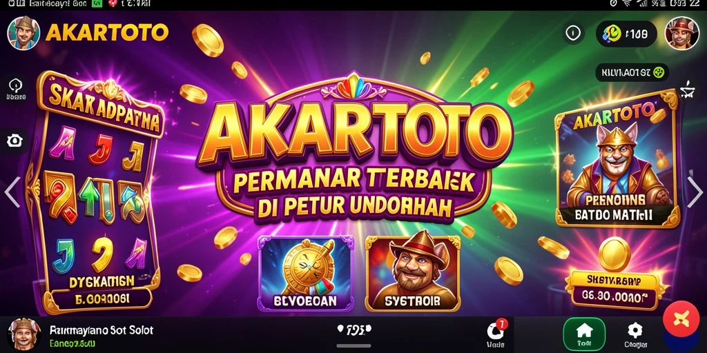 Tampilan screenshot gameplay AKARTOTO yang menarik dan penuh warna.