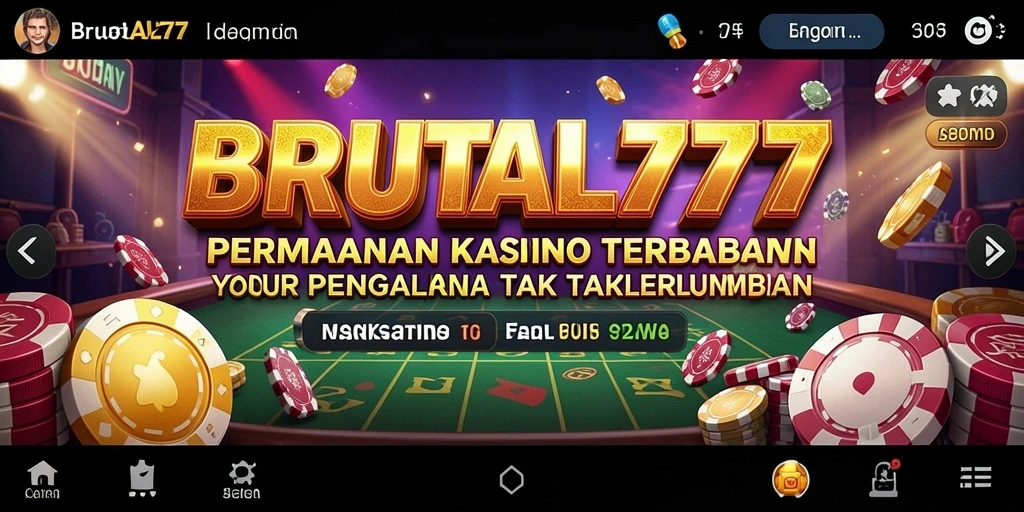 Tampilan menarik dari gameplay BRUTAL77 dengan fitur kasino yang seru.