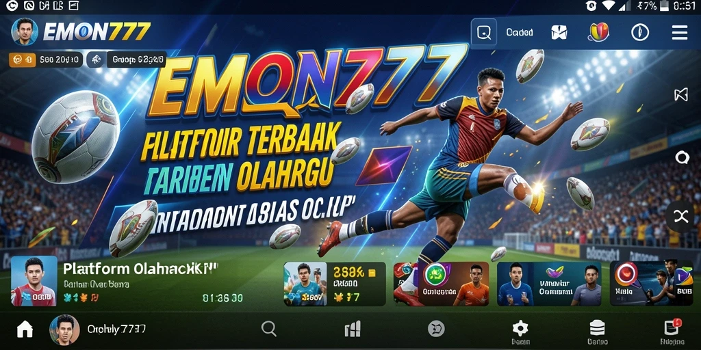Screenshot EMON777 menampilkan antarmuka taruhan olahraga yang menarik.