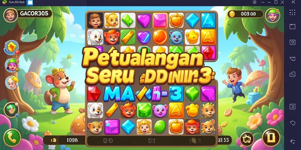 Tangkapan layar menampilkan gameplay seru GACOR305 Match-3.