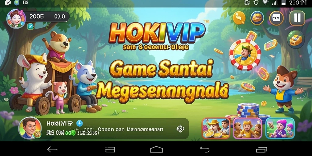 Tampilan gameplay menyenangkan di HOKIVIP dengan grafik cerah.