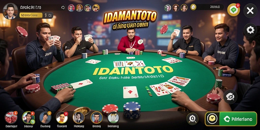 Gameplay menarik dalam <strong>IDAMANTOTO</strong> yang menampilkan aksi poker seru.