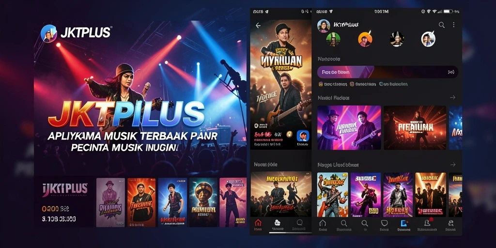 Gambar tampilan gameplay JKTPLUS yang menunjukkan fitur lirik.