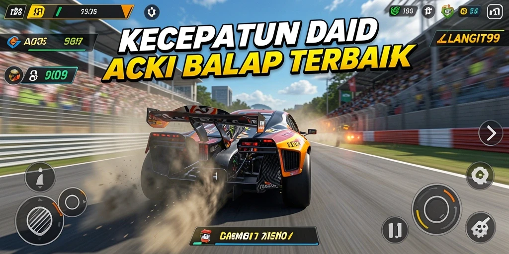 Tampilan gameplay LANGIT99 dengan aksi balap yang mendebarkan.