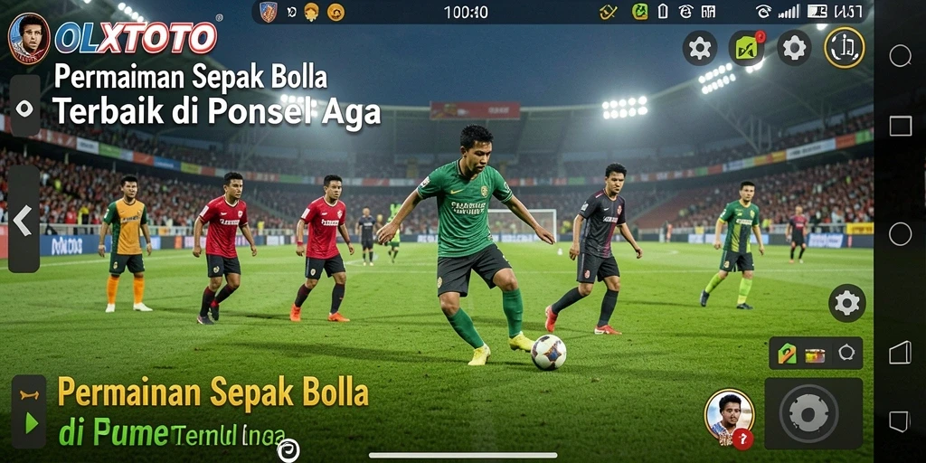 Gambaran gameplay seru di OLXTOTO saat bertanding di lapangan sepak bola.