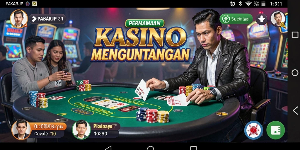 Tampilan utama gameplay Kasino di PAKARJP yang menarik.