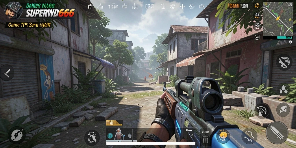 Gameplay mendebarkan dari SUPERWD666 dengan pertempuran TPS.