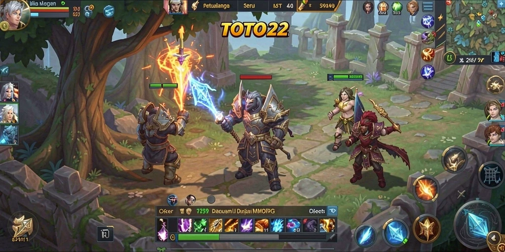 Tampilan gameplay TOTO22 yang penuh aksi dan petualangan epic.