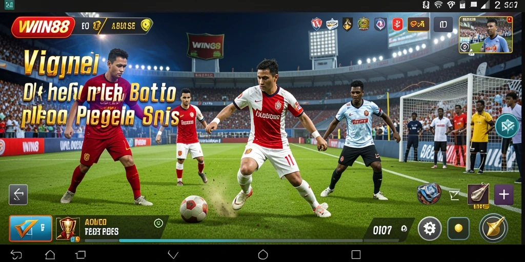 Screenshot utama WIN88 menampilkan aksi seru dalam permainan olahraga.